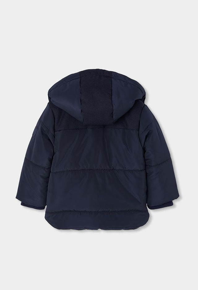 Boboli Boy Navy Technical Fabric Coat