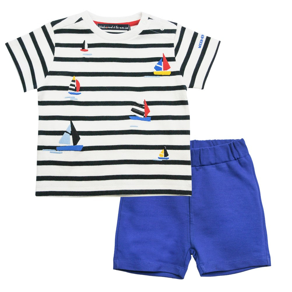 Weekend a la mer Baby Boy JEVOGUE Short Set