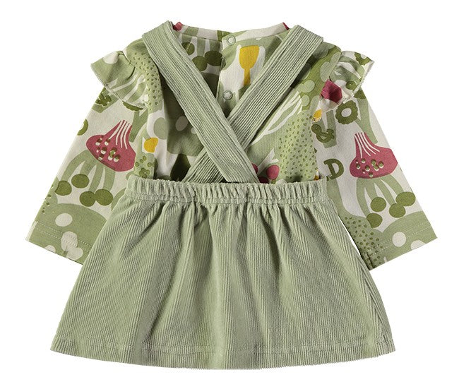 BABYBOL BABY'S DUNGAREE DRESS SET