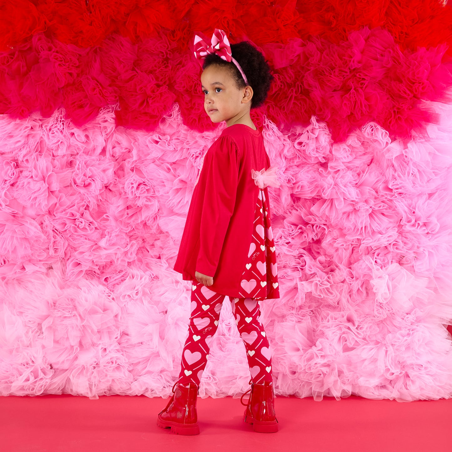 A Dee LOLA Girls Heart print legging set