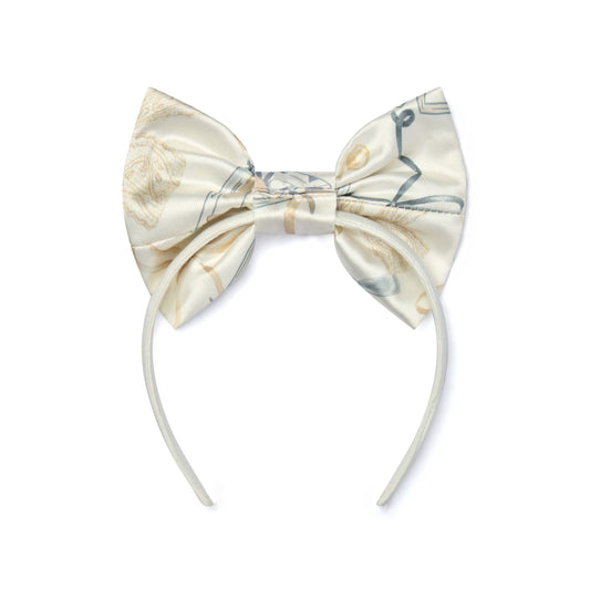 A Dee ALLIE BEIGE BOW HAIRBAND