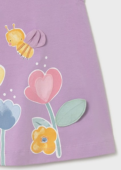 Mayoral Baby Girl Lilac Dress with sweet print