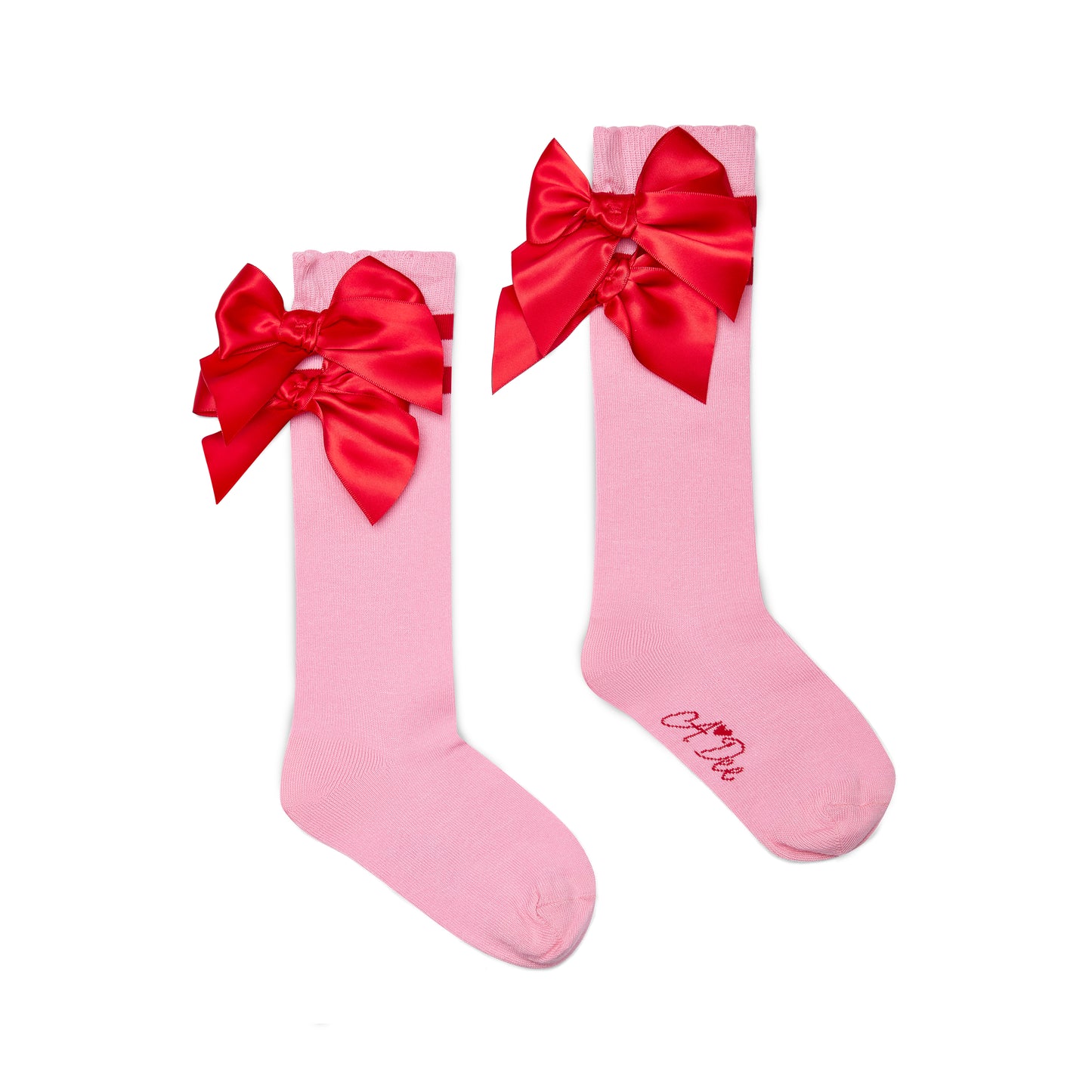 A Dee LUCY Girls Knee high bow socks