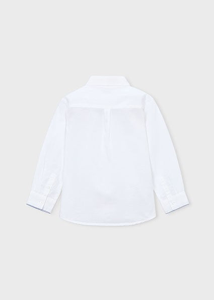 Mayoral Boy Linen White Shirt