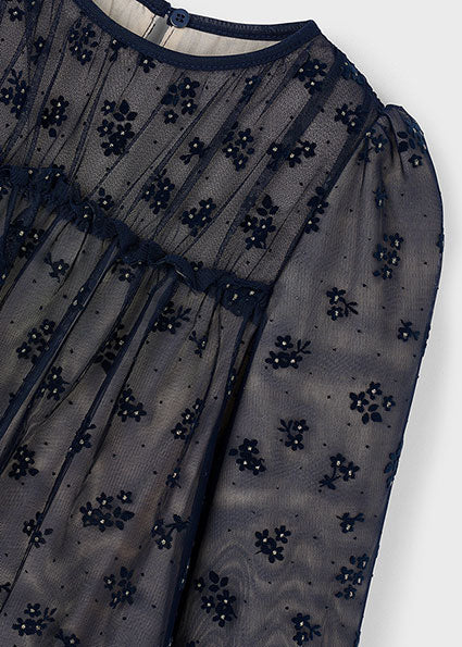 Mayoral Girl Tulle printed dress