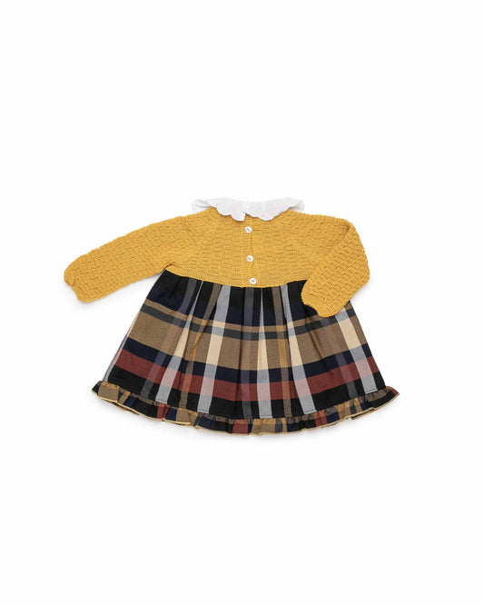 JULIANA - Tartan Dress in Mustard