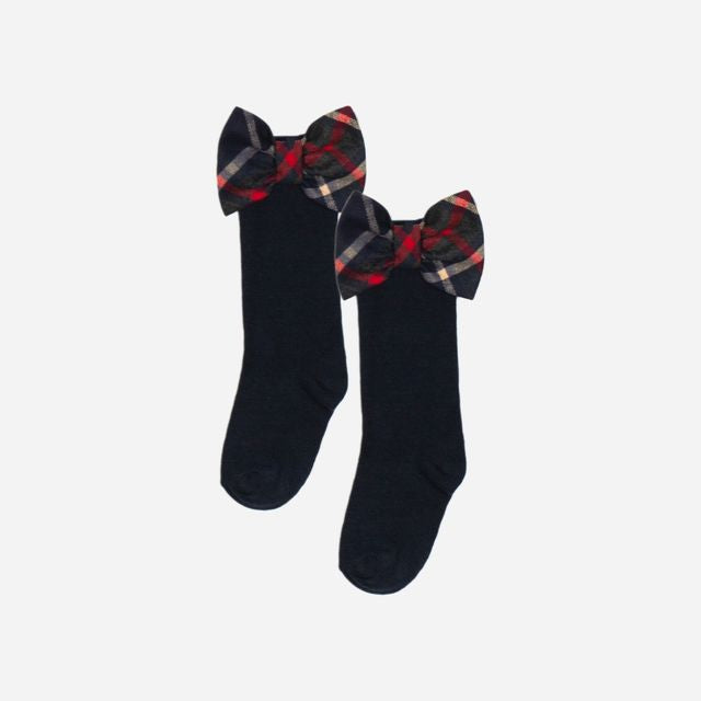 Patachou Tartan Bowed High socks, The perfect accessory