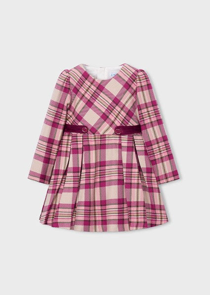 Mayoral Plaid Dress in Raspberry
