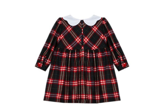 PATACHOU Balmoral Tartan Dress with white colour
