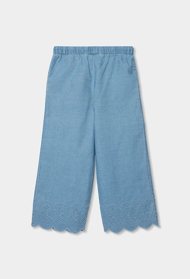 Boboli Girl Denim trousers embroidery
