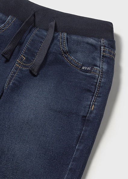 Mayoral Soft denim jogger pants
