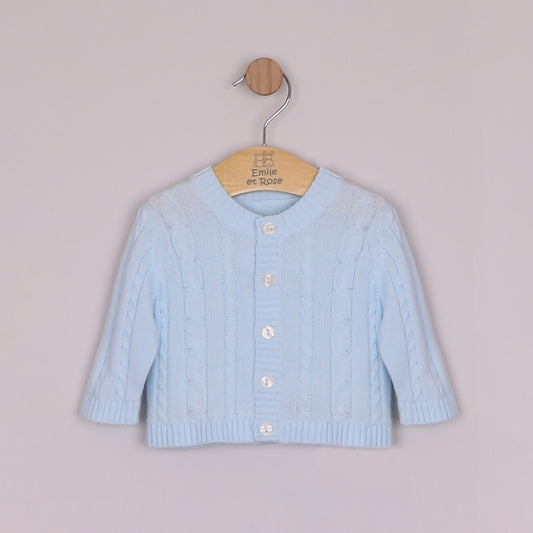 Emile et Rose Morgan Pale Blue Knitted Cardigan