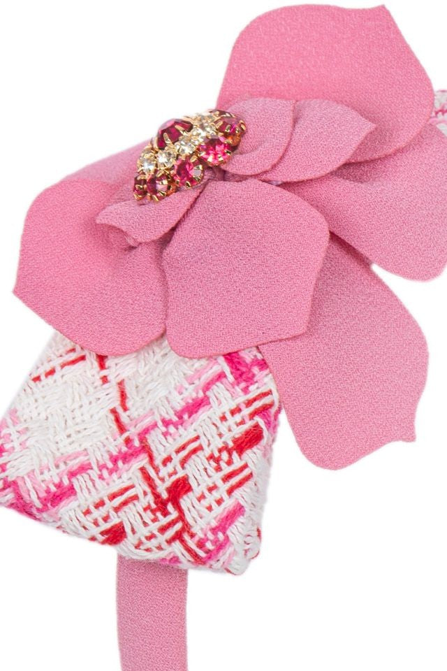 PATACHOU Candy Pink Tweed Hair Band