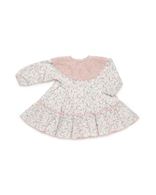 JULIANA - Dress in Floral Print Pale Pink