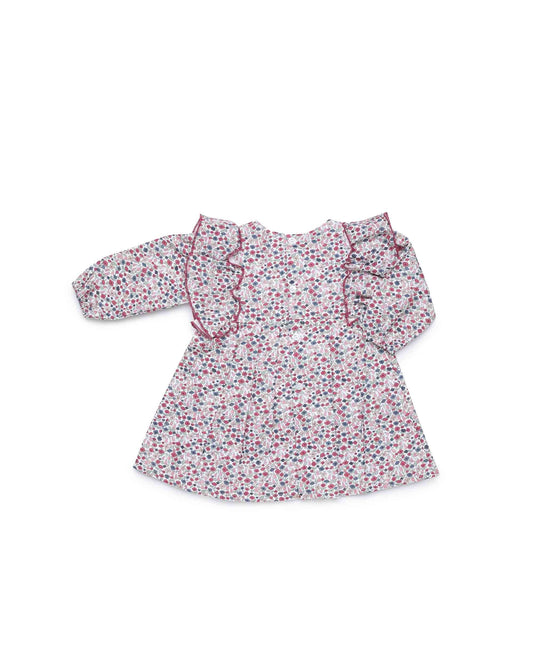 JULIANA DRESS - Floral print in Red Berry