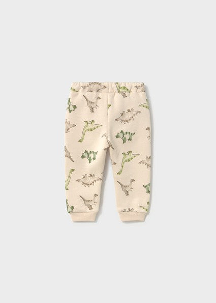 Mayoral Dinosaur Print Jogger in Cream