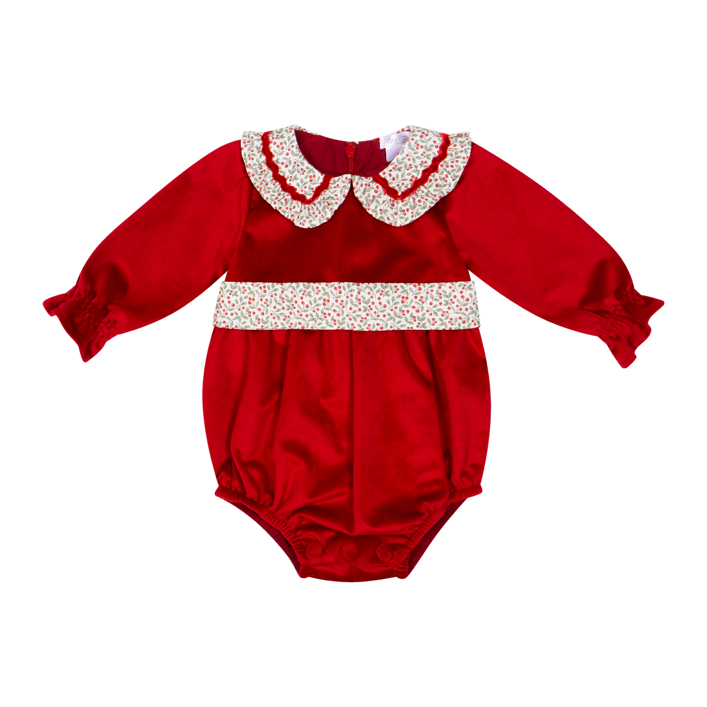DEOLINDA CHRISTMAS HOLLY ROMPER