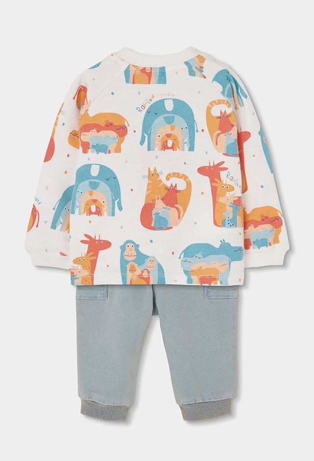 Boboli Set for baby boy with fun animal print