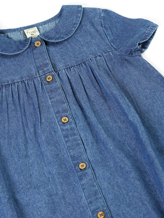 FRUGI ROSEMARY DENIM DRESS BLUE