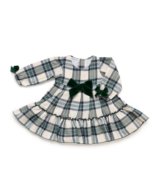 Juliana Tartan Dress in Green