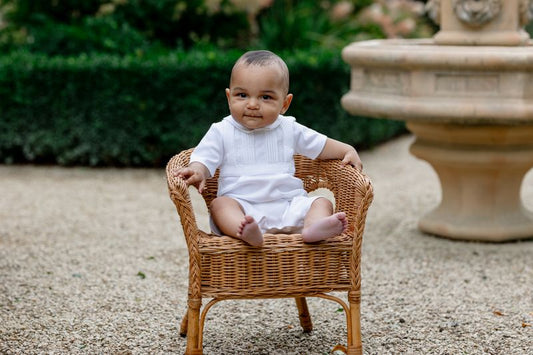 EMILE ET ROSE LEON WHITE ROMPER