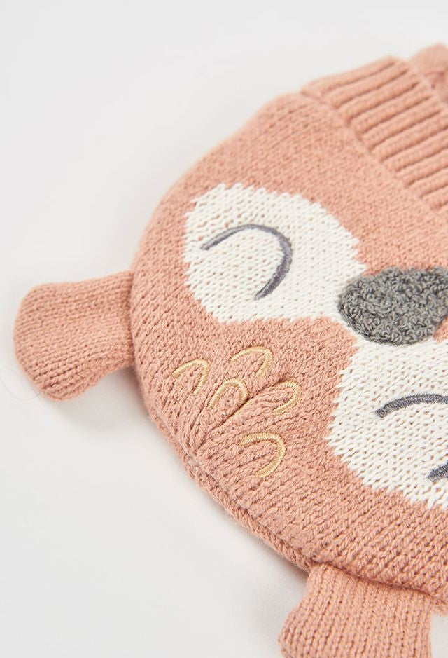 Boboli Baby Girl Owl Knit hat