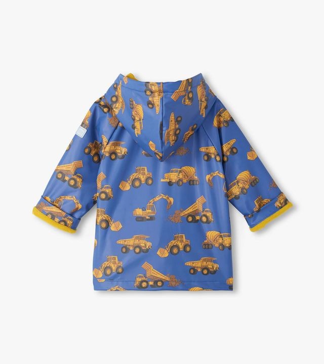 Hatley Construction Trucks Snap Rain Coat