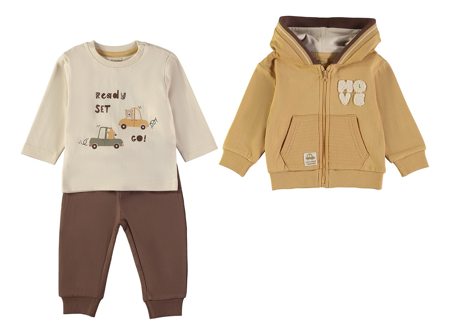 BABYBOL BABY'S 3 PCS SET MUSTARD