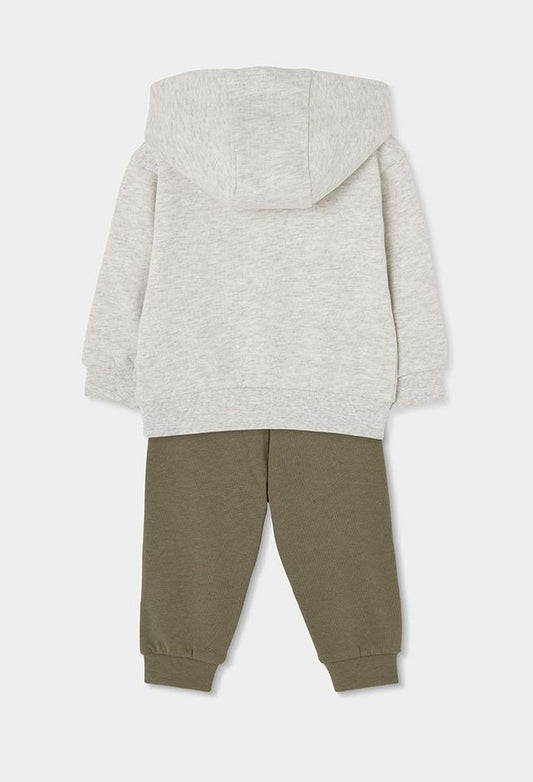 Boboli 2 Pc Tracksuit for boys in Ecru & Khaki