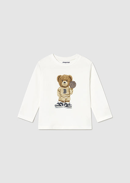 Mayoral Baby Boy cream Long Sleeve Top