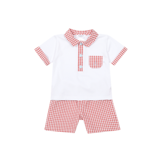 Deolinda Boy Aura Shorts and polo shirt set