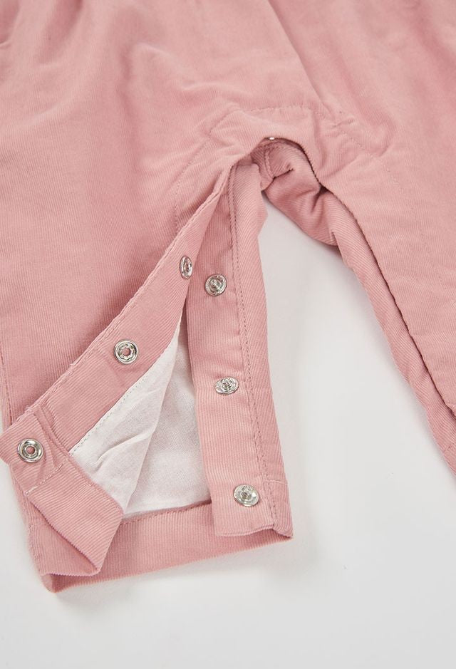 Boboli Dungaree Set for baby girl in Rose Pink