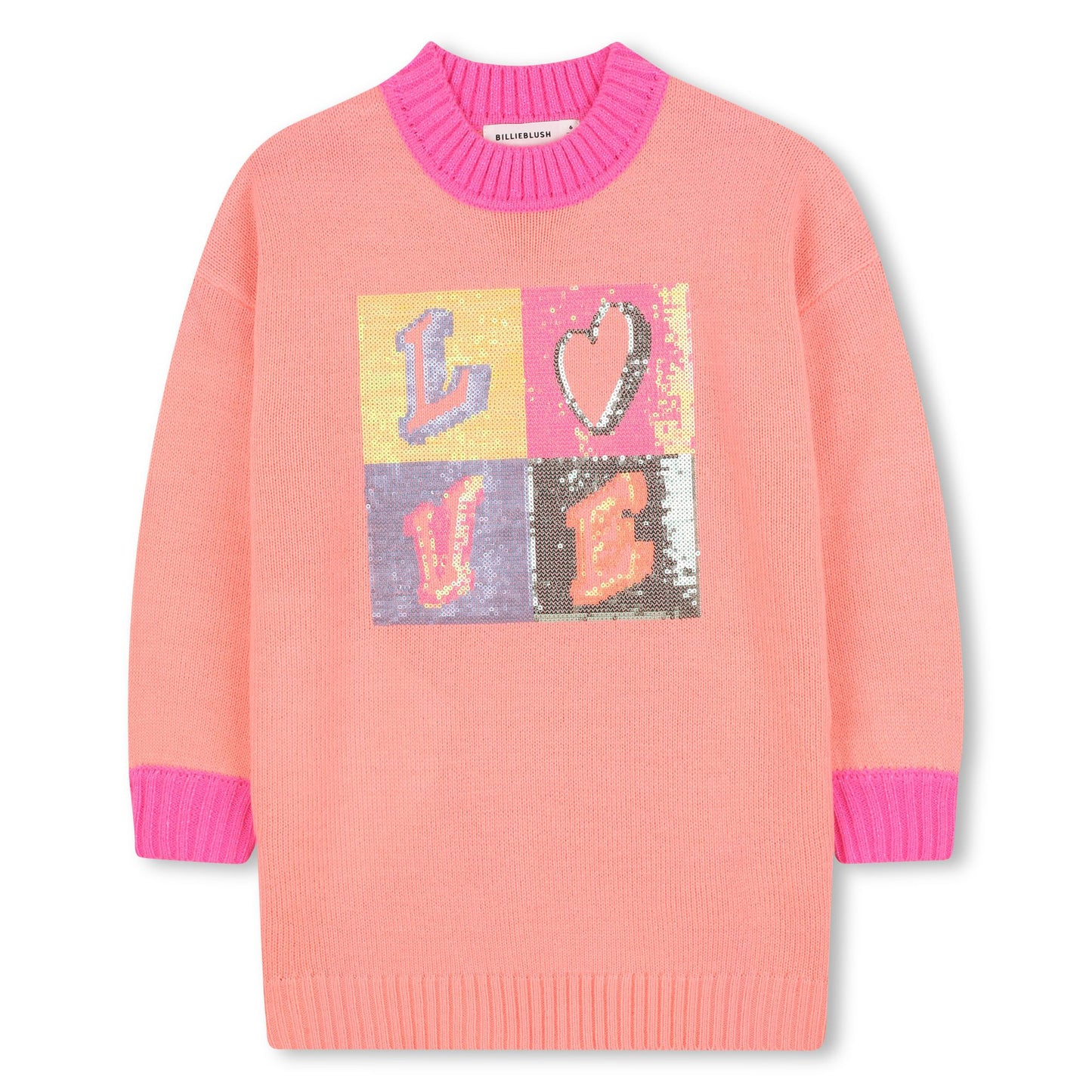 BILLIEBLUSH ROBE MAILLE KNITTING DRESS PEACH