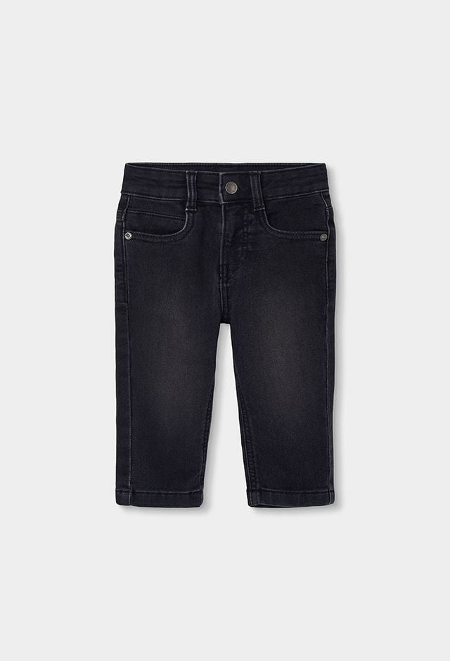 Boboli Boy Black Denim Stretch Trousers