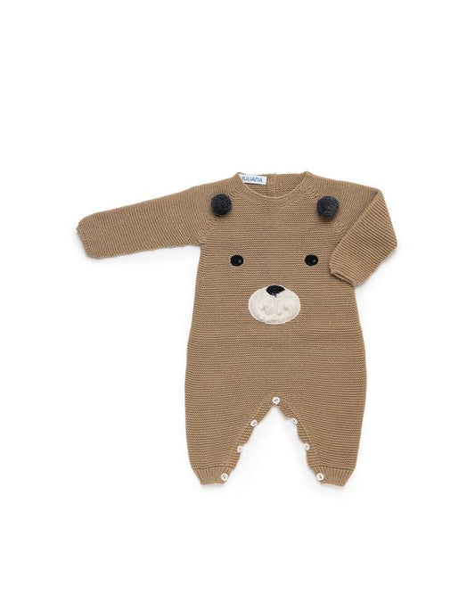 Juliana Knitted Romper - Teddy design