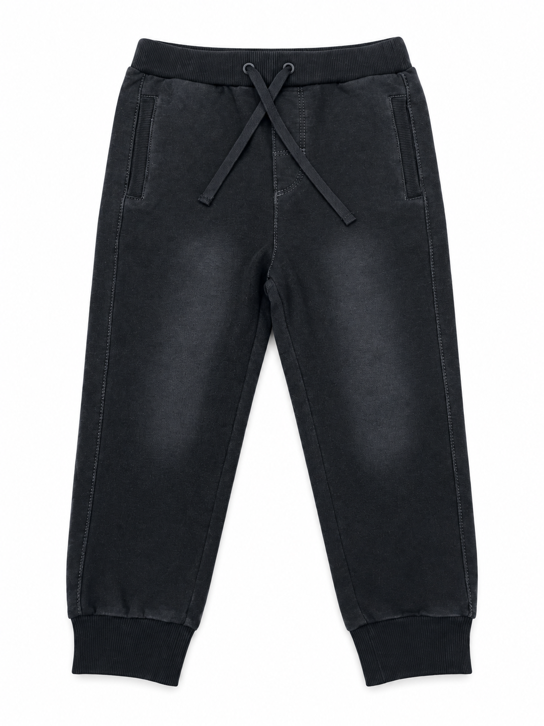 Boboli Fleece denim trousers for boy BLACK