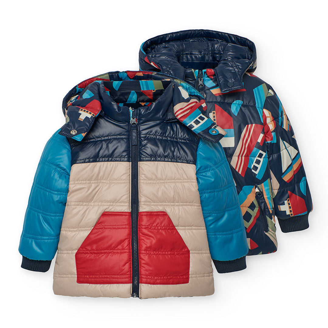 Boboli Boys Reversible Jacket, Perfect Outerwear