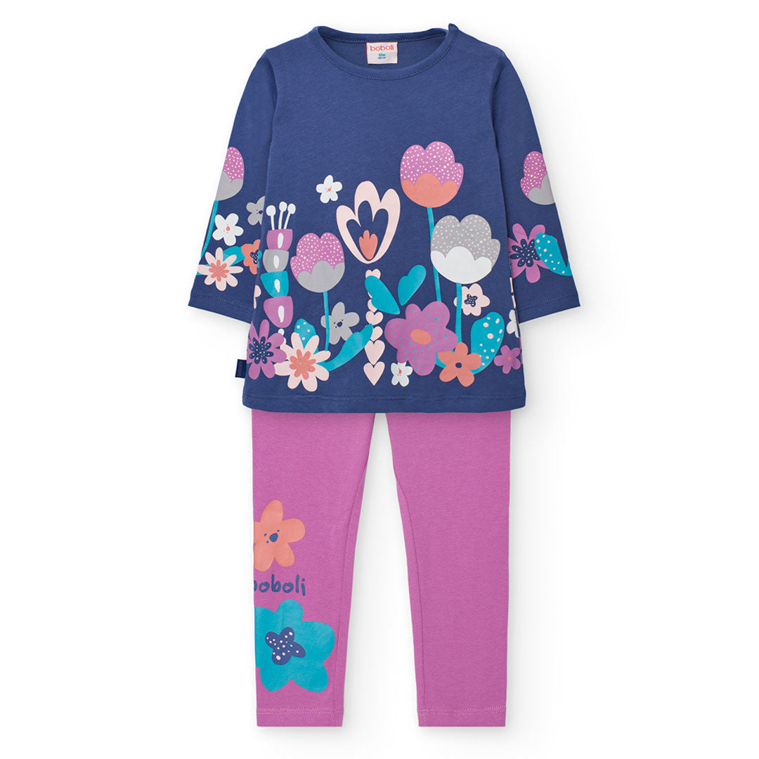 Boboli Girls Floral Legging Set