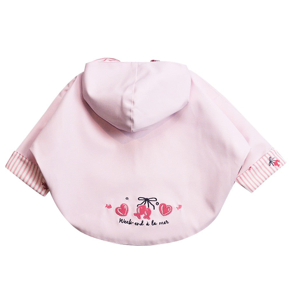 Weekend a la mer baby girl NEMO pink cape coat