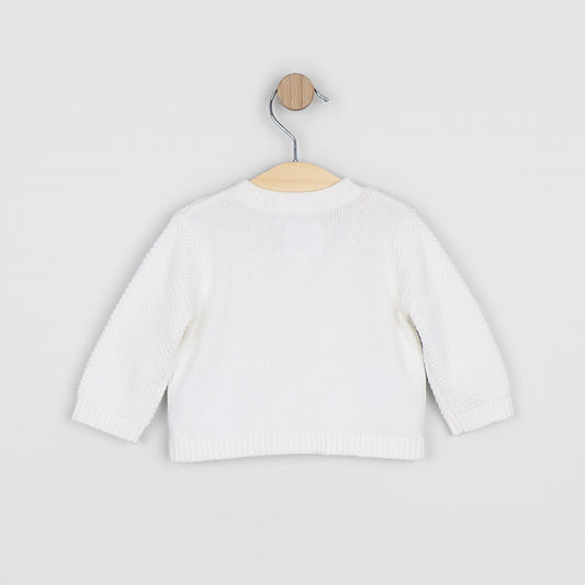Emile et Rose Margot White Knitted Cardigan