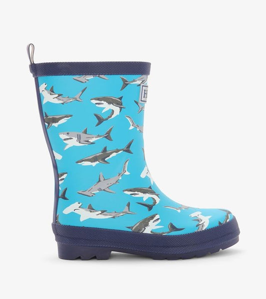 Hatley shark party matte rain boot