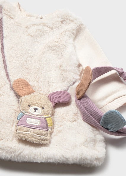 Mayoral Baby Dress and Headband Cream