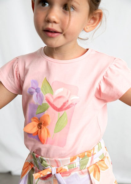 Mayoral Blossom Short Sleeve T-shirt