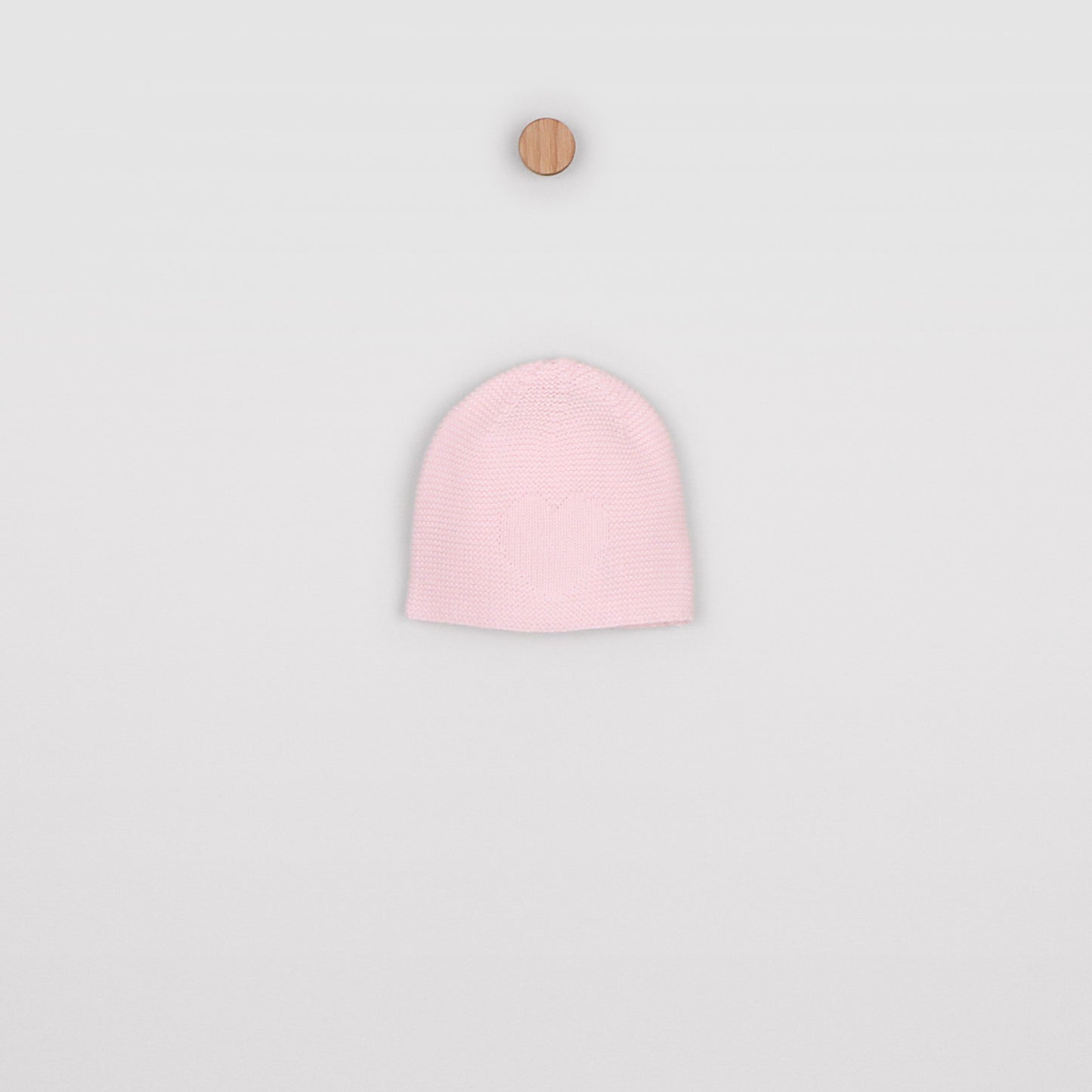 Emile et Rose Mia Knitted Hat with heart silhouette P Pink