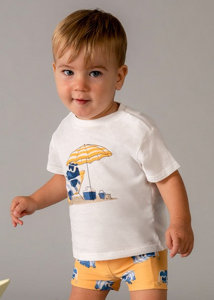 Mayoral Baby Boy Swimsuit set with T-shirt