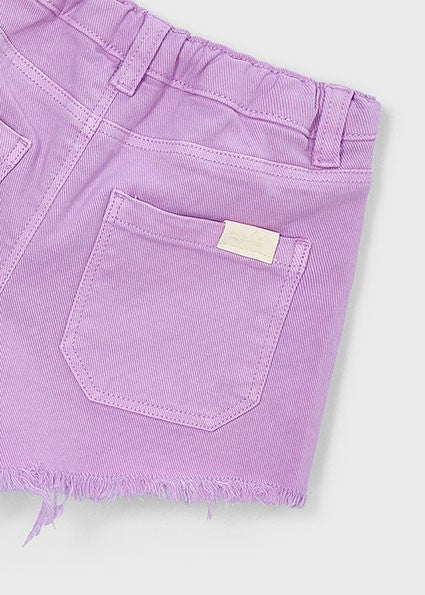 Mayoral Girl Basic Lilac twill shorts