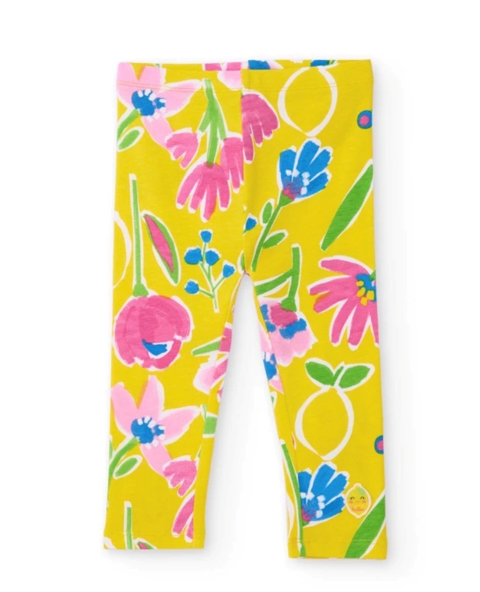 Tuc Tuc GIRL Yellow leggings with floral design