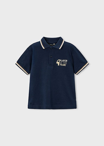 Mayoral Boy Navy Printed Polo