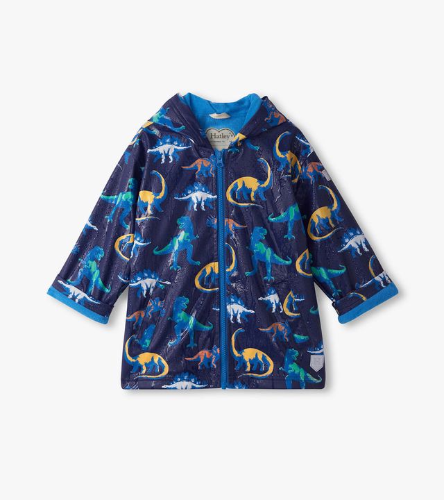 Hatley Painted Dinos Colour Chaning Rain Jacket, Perfect Outerwear