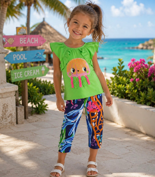 Tuc Tuc Girl Moonlight splash  T-Shirt and Legging Set